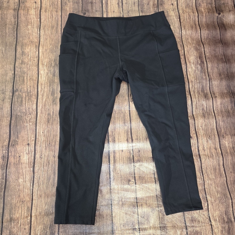 Carhartt Force Fitted Ankle Utility Leggings Womens L Black Lightweight Pockets